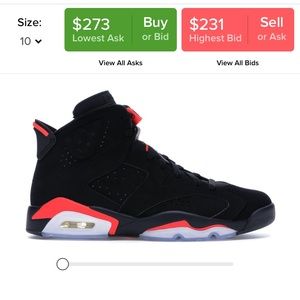 Jordan 6 inferards size 10 DM OFFERS